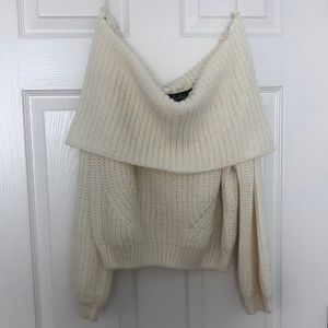 Lulus off the shoulder knit sweater